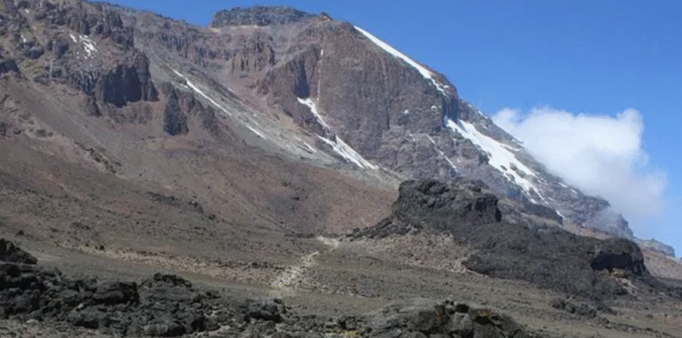 Ascending Mount Kilimanjaro via the scenic Rongai Route, Tanzania.