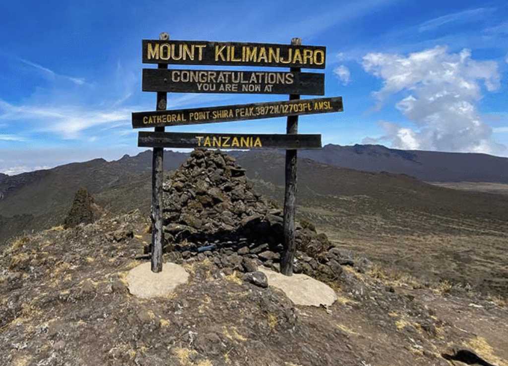 Trekking Mount Kilimanjaro via the scenic Shira Route, Tanzania.