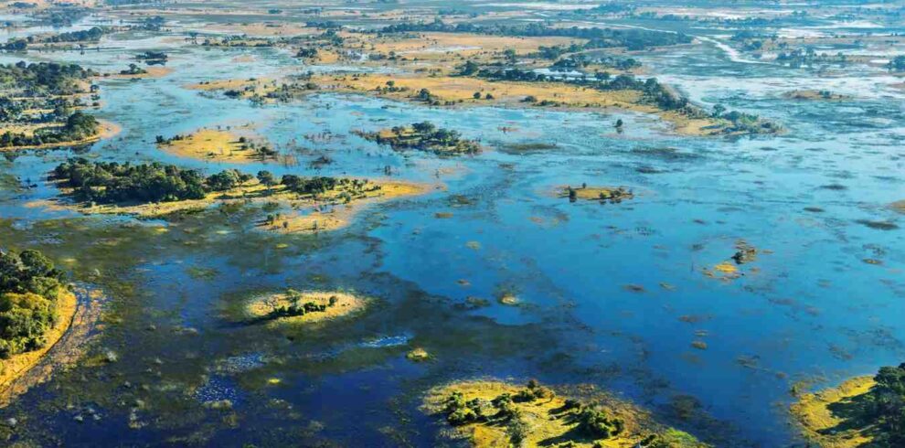 Botswana safari experience exploring Chobe National Park, Okavango Delta, and Victoria Falls with wildlife, rivers, and wetlands.
