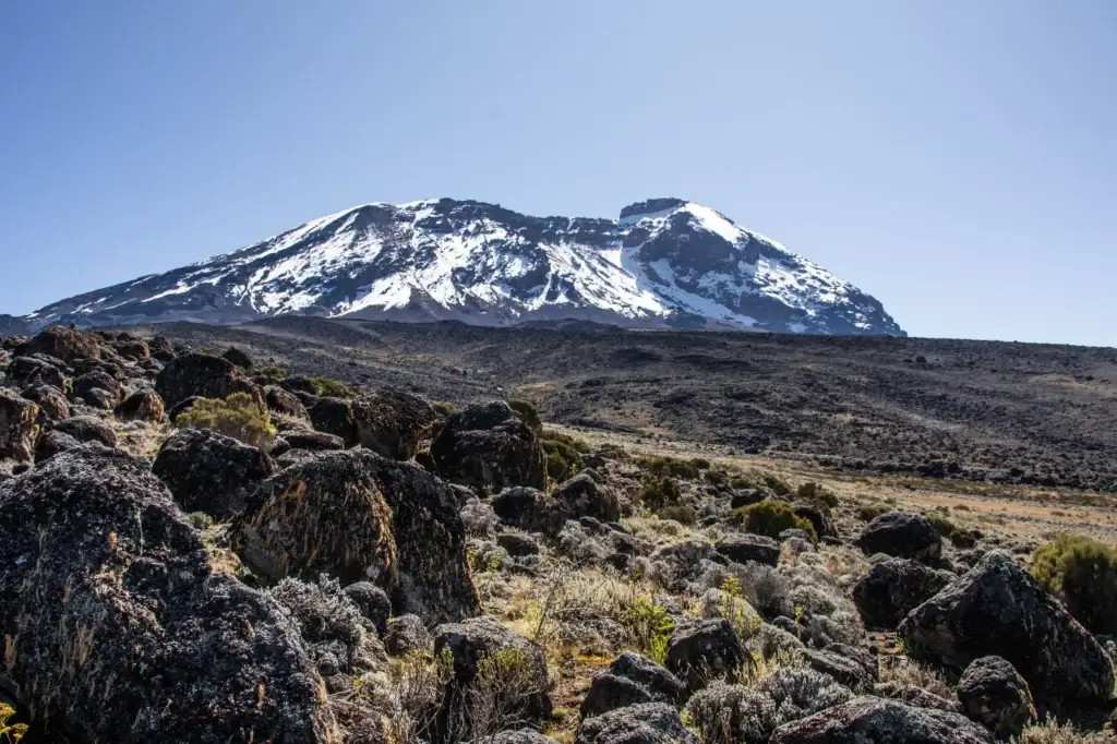 view of Marangu Route on Mount Kilimanjaro Tanzania showing trekking landscape and mountain scenery with Ibhanilfa Safaris.