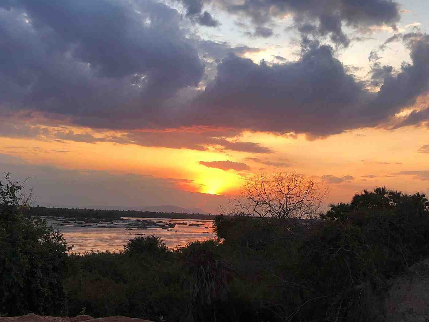 Sunset over Nyerere National Park in southern Tanzania during a wilderness safari journey through Mikumi and Ruaha