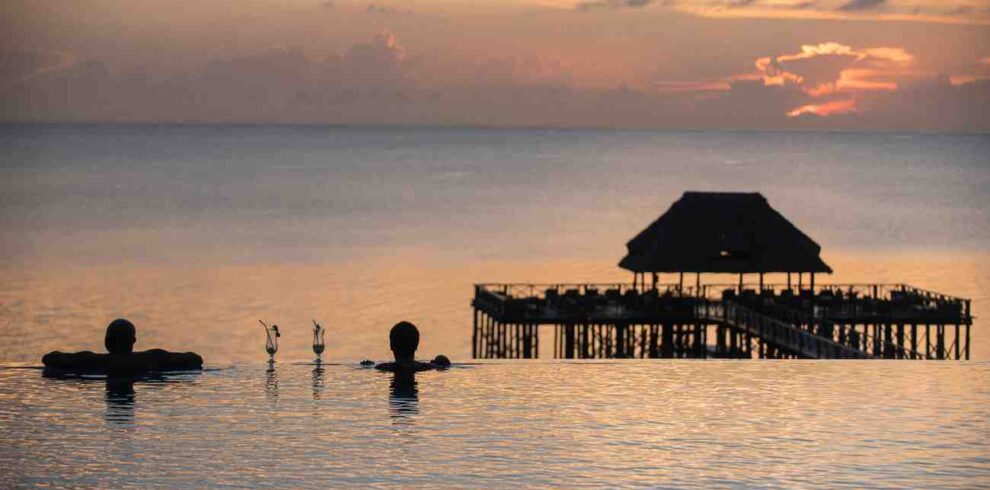 Hidden beach on Zanzibar or Pemba Island with turquoise Indian Ocean waters during a cultural coastal escape in Tanzania